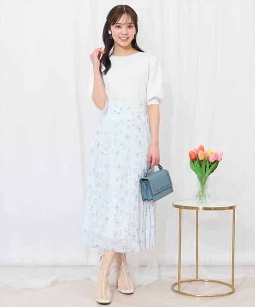 WILLSELECTION（ウィルセレクション）の「ランダムプリーツフラワースカート（スカート・レディース・ブルー/ネイビー/ピンク・FREE）」の13枚目の写真