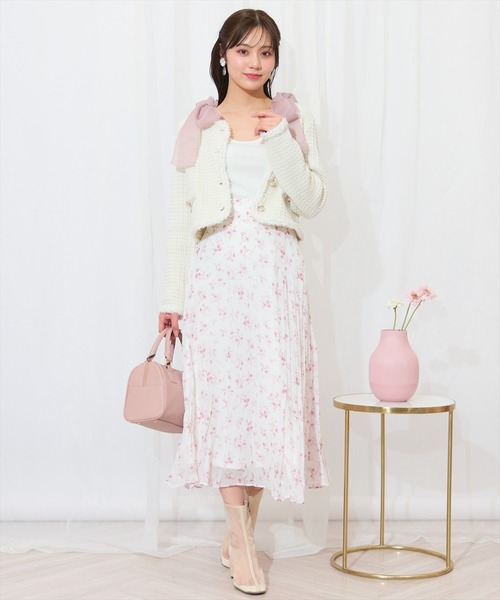 セール】ランダムプリーツフラワースカート（スカート