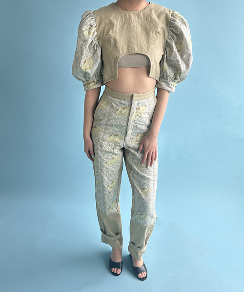 EDIT. FOR LULU(エディットフォールル)の「【DECO dequis 1985/デコ・デ・ピュイ】FLOWER GATHER SLEEVE VEST(シャツ/ブラウス・レディース・ベージュ・FREE)」の14枚目の写真