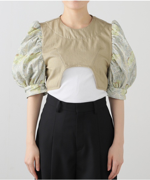 EDIT. FOR LULU(エディットフォールル)の「【DECO dequis 1985/デコ・デ・ピュイ】FLOWER GATHER SLEEVE VEST(シャツ/ブラウス・レディース・ベージュ・FREE)」の15枚目の写真