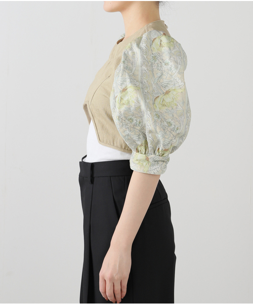 EDIT. FOR LULU(エディットフォールル)の「【DECO dequis 1985/デコ・デ・ピュイ】FLOWER GATHER SLEEVE VEST(シャツ/ブラウス・レディース・ベージュ・FREE)」の16枚目の写真