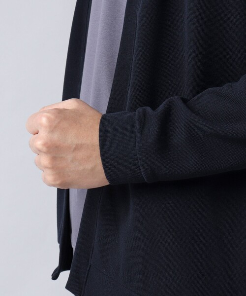 NOLLEY’S(ノーリーズ)の「【ACTIVE SECT】《限定展開》ウォッシャブルカーディガン 25SS(カーディガン/ボレロ・メンズ・ブルー系その他/ネイビー/グレー・S/M/L/XL)」の5枚目の写真