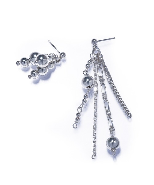 quip queint(クイップクエイント)の「【quip queint】bowling asymmetry pierce/ボウリング アシンメトリー ピアス QU162(ピアス(両耳用)・レディース・シルバー・FREE)」の4枚目の写真