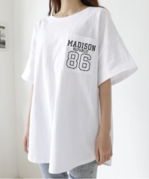 LETee(レティー)の「バックプリントロゴTシャツ(Tシャツ/カットソー・レディース・カーキ/ブラウン/グレー/ブラック/ホワイト・FREE)」の9枚目の写真