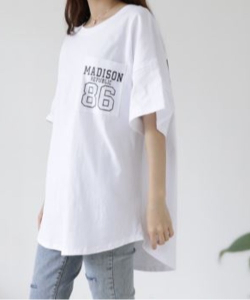 LETee(レティー)の「バックプリントロゴTシャツ(Tシャツ/カットソー・レディース・カーキ/ブラウン/グレー/ブラック/ホワイト・FREE)」の10枚目の写真