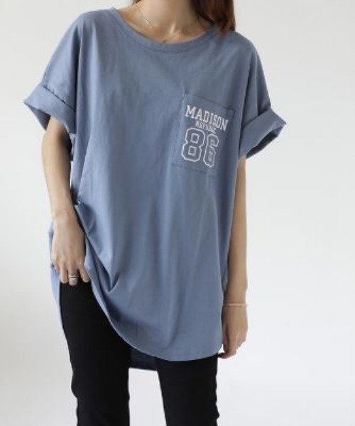 LETee(レティー)の「バックプリントロゴTシャツ(Tシャツ/カットソー・レディース・カーキ/ブラウン/グレー/ブラック/ホワイト・FREE)」の17枚目の写真