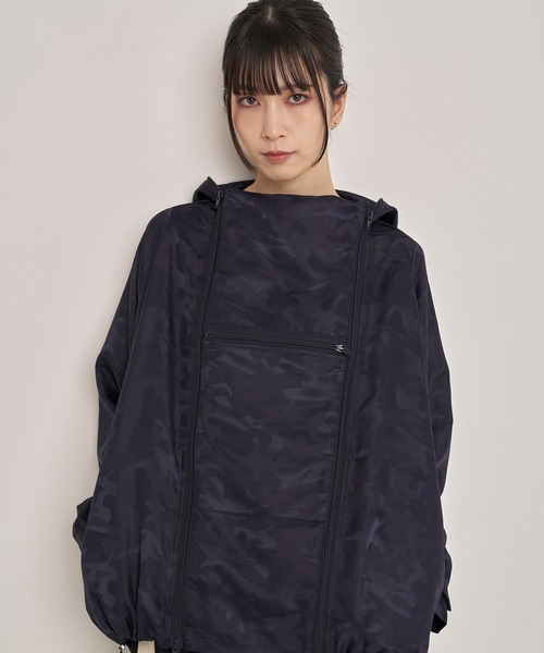Nora Lily(ノラリリー)の「【Nora Lily】Shadow Camouflage Pattern Blouson(ナイロンジャケット・メンズ・カーキ/ホワイト/ネイビー・FREE)」の17枚目の写真