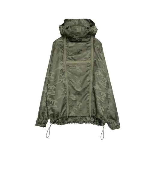 Nora Lily(ノラリリー)の「【Nora Lily】Shadow Camouflage Pattern Blouson(ナイロンジャケット・メンズ・カーキ/ホワイト/ネイビー・FREE)」の11枚目の写真