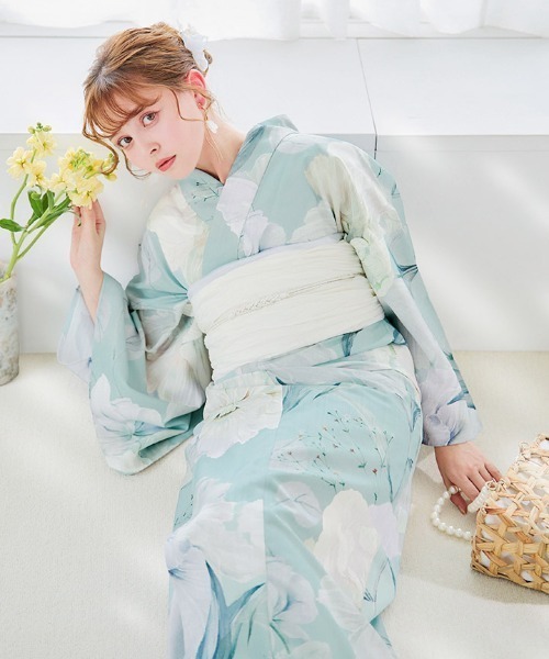 【新品】　sugar nine 浴衣のみ sugar nine 浴衣 一人で簡単に着付けができる セパレート浴衣4点