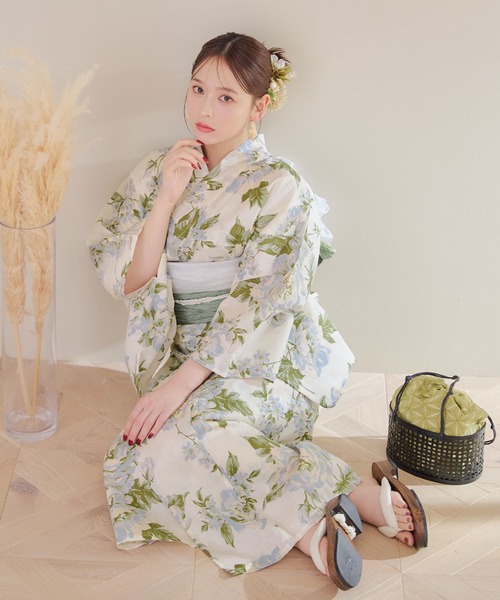 sugar 浴衣 帯 下駄 3点セット 浴衣3点セット（浴衣・帯・下駄）（浴衣）｜sugar nine