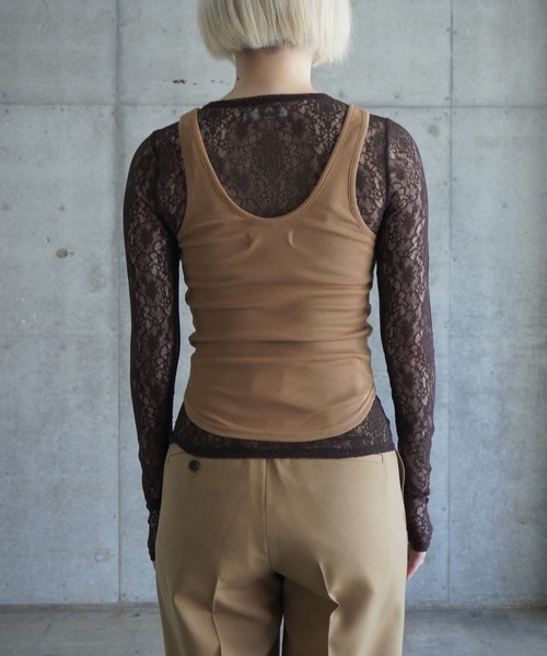 G.V.G.V.（ジーヴィージーヴィー）の「G.V.G.V RIB TANK TOP（タンクトップ・レディース・キャメル/ローズ・FREE）」の9枚目の写真