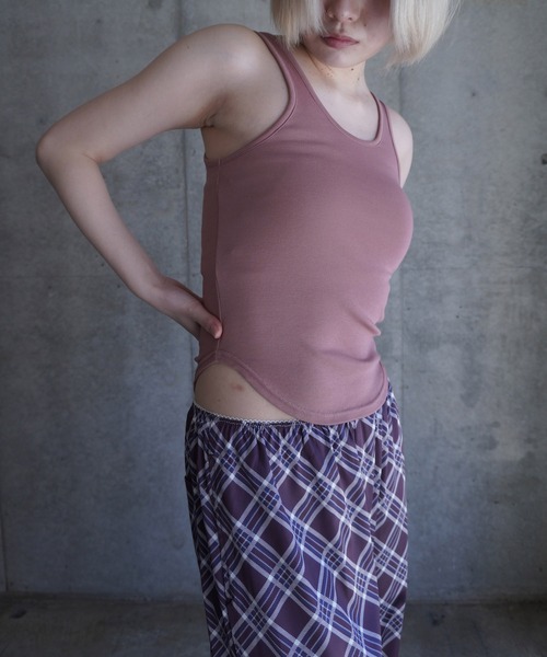 G.V.G.V.（ジーヴィージーヴィー）の「G.V.G.V RIB TANK TOP（タンクトップ・レディース・キャメル/ローズ・FREE）」の12枚目の写真