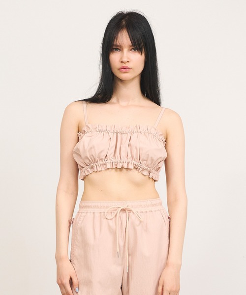 Nora Lily elle(ノラリリーエル)の「【Nora Lily】「elle」Shirring Bare Top(その他トップス・レディース・ベビーピンク/ブルーグレー/ブラック・FREE)」の3枚目の写真