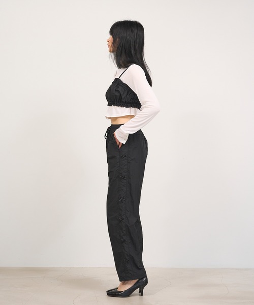 Nora Lily elle(ノラリリーエル)の「【Nora Lily】「elle」Shirring Bare Top(その他トップス・レディース・ベビーピンク/ブルーグレー/ブラック・FREE)」の10枚目の写真