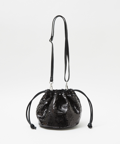 soeur（スール）の「SOEUR/スパンコールショルダーバッグ/スパンコールバッグ（ショルダーバッグ・レディース・チャコールグレー/シルバー/ブラック・フリー）」の4枚目の写真