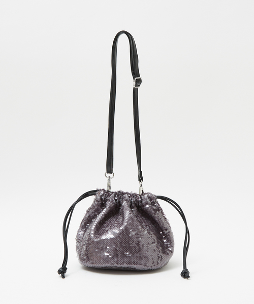 soeur（スール）の「SOEUR/スパンコールショルダーバッグ/スパンコールバッグ（ショルダーバッグ・レディース・チャコールグレー/シルバー/ブラック・フリー）」の14枚目の写真