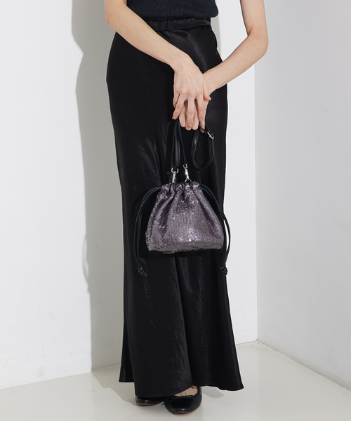 soeur（スール）の「SOEUR/スパンコールショルダーバッグ/スパンコールバッグ（ショルダーバッグ・レディース・チャコールグレー/シルバー/ブラック・フリー）」の17枚目の写真