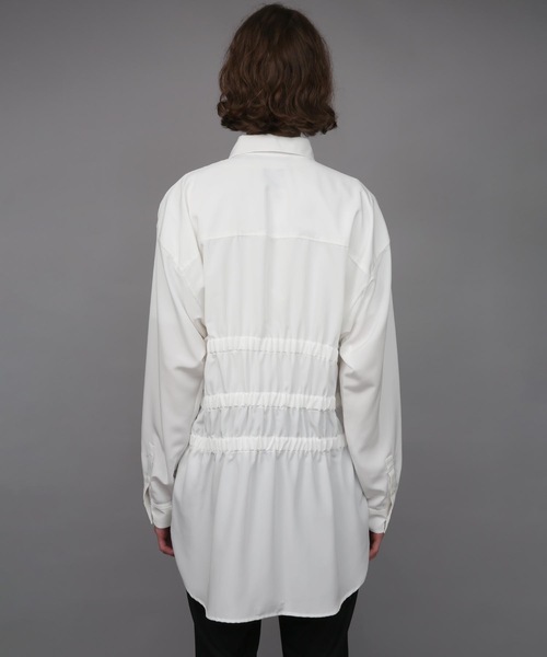 ato(アトウ)の「OVERSIZED SHIRRING SHIRT(シャツ/ブラウス・メンズ・ホワイト/ブラック・44/48/46)」の10枚目の写真