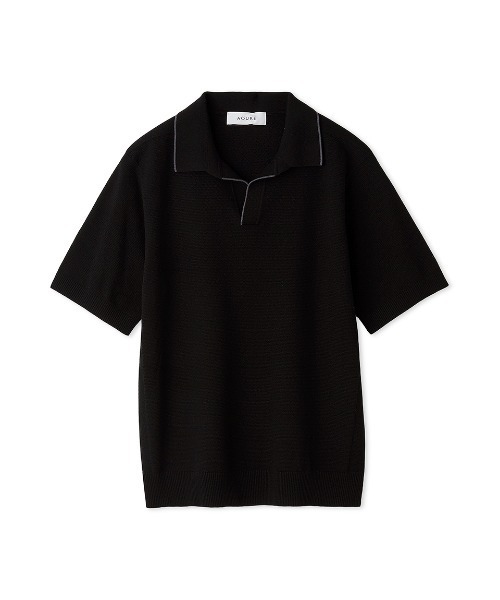 AOURE(アウール)の「LUME ニットポロ(ニット/セーター・メンズ・ブラック/マスタード/ホワイト・MEDIUM/LARGE)」の3枚目の写真