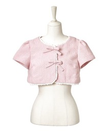 BABY 半袖カーディガン/ボレロ ピンク キッズのカーディガン/ボレロ（ピンク/桃色系・ガールズ/半袖