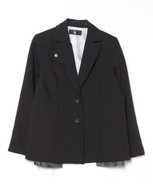 casane(カサネ)の「CASANE(カサネ)別注スリーブファスナージャケット(テーラードジャケット・レディース・ブラック/グレー・F)」の21枚目の写真