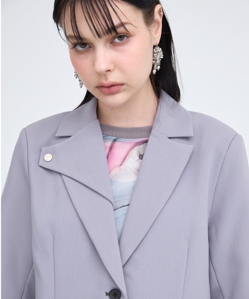 casane(カサネ)の「CASANE(カサネ)別注スリーブファスナージャケット(テーラードジャケット・レディース・ブラック/グレー・F)」の20枚目の写真