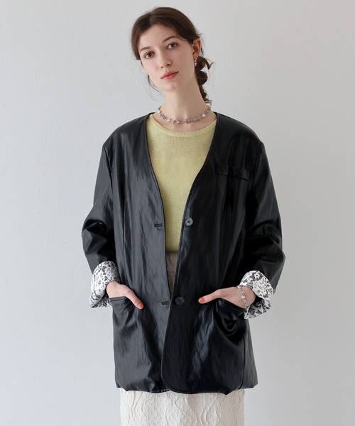 CORNERS｜レースノーカラージャケット | Rakuten Fashion(楽天