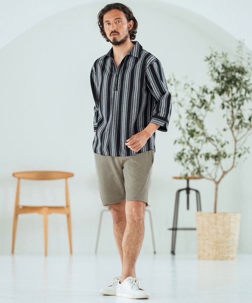 Magine(マージン)の「mp13469-Pigment-dyed Sweat Fabric Short Pants ショートパンツ(その他パンツ・メンズ・ブラック/カーキ/グリーン/ネイビー・44/46/48)」の22枚目の写真