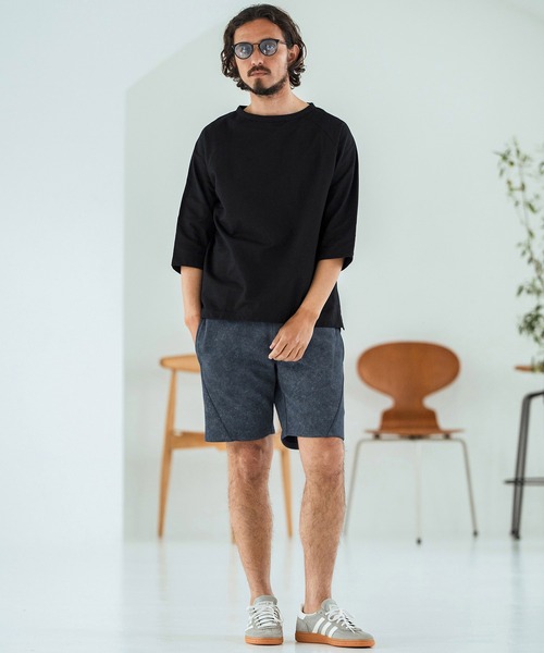 Magine(マージン)の「mp13469-Pigment-dyed Sweat Fabric Short Pants ショートパンツ(その他パンツ・メンズ・ブラック/カーキ/グリーン/ネイビー・44/46/48)」の17枚目の写真