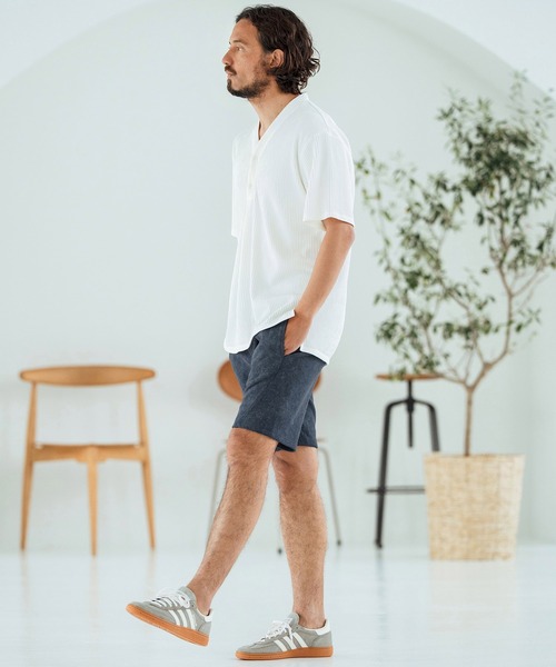 Magine(マージン)の「mp13469-Pigment-dyed Sweat Fabric Short Pants ショートパンツ(その他パンツ・メンズ・ブラック/カーキ/グリーン/ネイビー・44/46/48)」の15枚目の写真