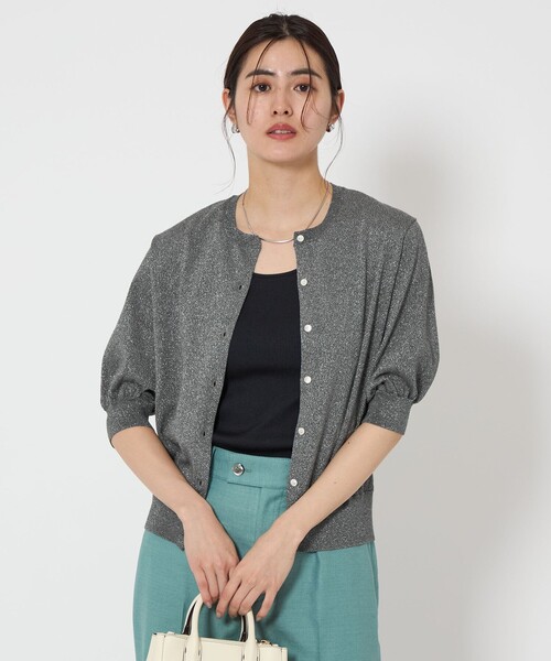スカーラリブニットトレンカ　グリーン　L 新品 SKーLBD3 DLK制作！オーストリッチの羽が豪華で美しいグリーン