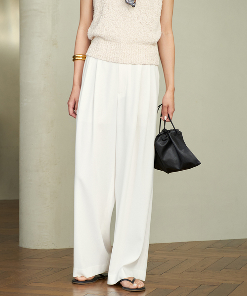 plage（プラージュ）の「Georgette Tuck パンツ（スラックス・レディース・ネイビー/ブルー系その他・34/36/38）」の13枚目の写真