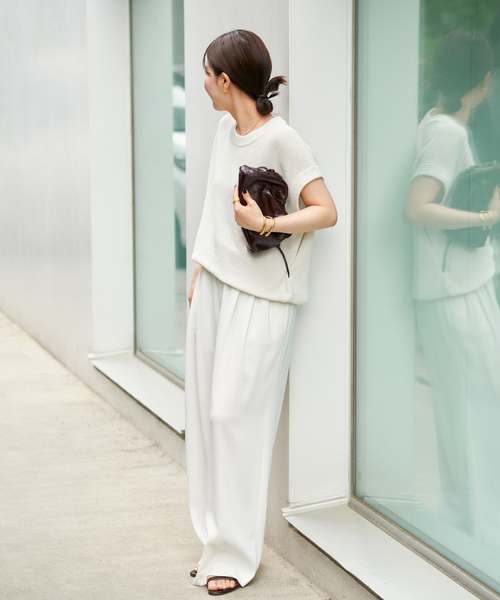 plage（プラージュ）の「Georgette Tuck パンツ（スラックス・レディース・ネイビー/ブルー系その他・34/36/38）」の16枚目の写真