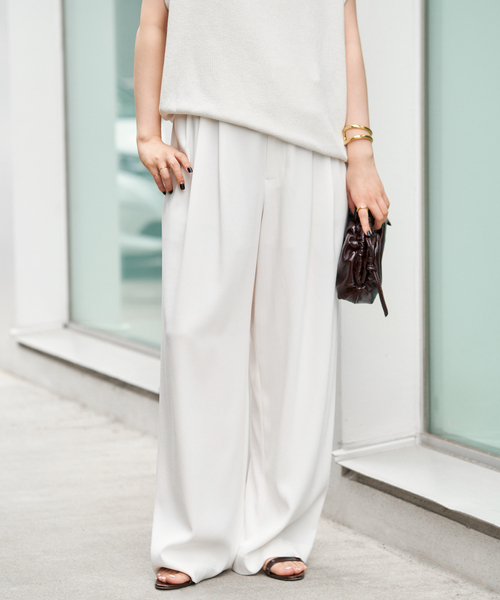 plage（プラージュ）の「Georgette Tuck パンツ（スラックス・レディース・ネイビー/ブルー系その他・34/36/38）」の17枚目の写真