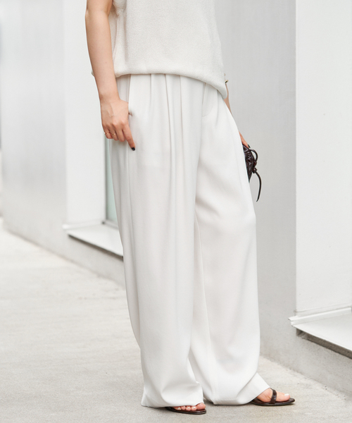 plage（プラージュ）の「Georgette Tuck パンツ（スラックス・レディース・ネイビー/ブルー系その他・34/36/38）」の19枚目の写真