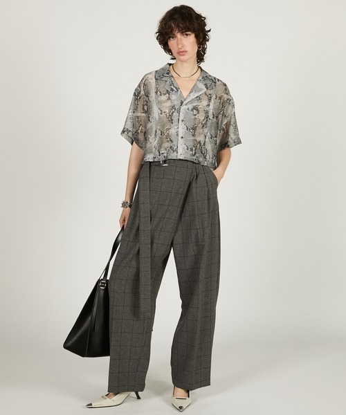 アシメタックワイドテーパードパンツ / Asymmetric Wide Tapered Pants