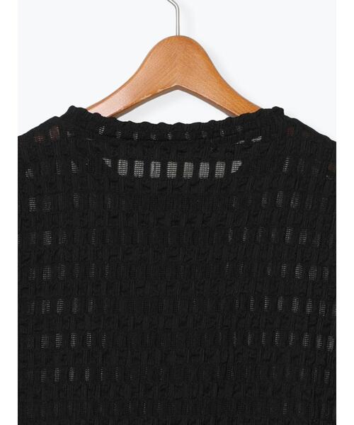 Lugnoncure（ルノンキュール）の「半袖ふくれカットワンピース（ワンピース・レディース・ブラック/オフホワイト・F）」の13枚目の写真