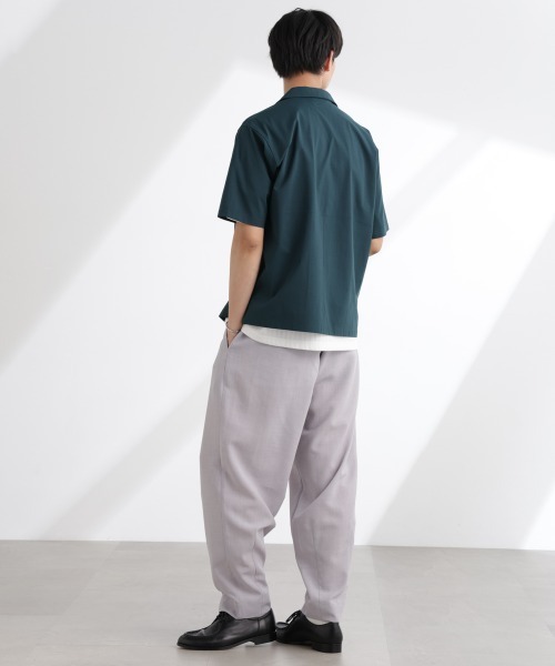 NANO universe（ナノユニバース）の「ドライジャージーオープンカラーシャツ 半袖(セットアップ可)（シャツ/ブラウス・メンズ・ブラック/ダークグリーン/ブルーグレー・M/XL/L）」の17枚目の写真