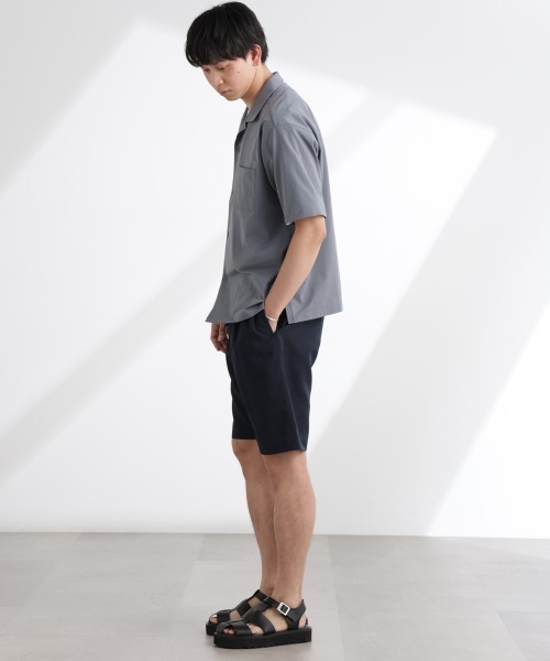 NANO universe（ナノユニバース）の「ドライジャージーオープンカラーシャツ 半袖(セットアップ可)（シャツ/ブラウス・メンズ・ブラック/ダークグリーン/ブルーグレー・M/XL/L）」の8枚目の写真