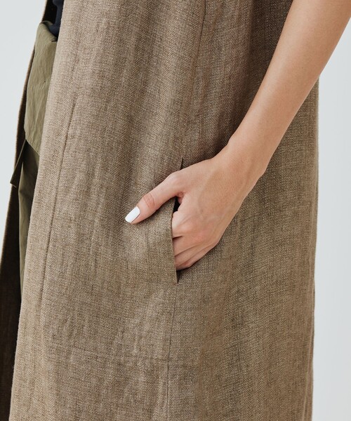 グリッターリネン ロングジレ（ベスト）｜GALERIE VIE（ギャルリー