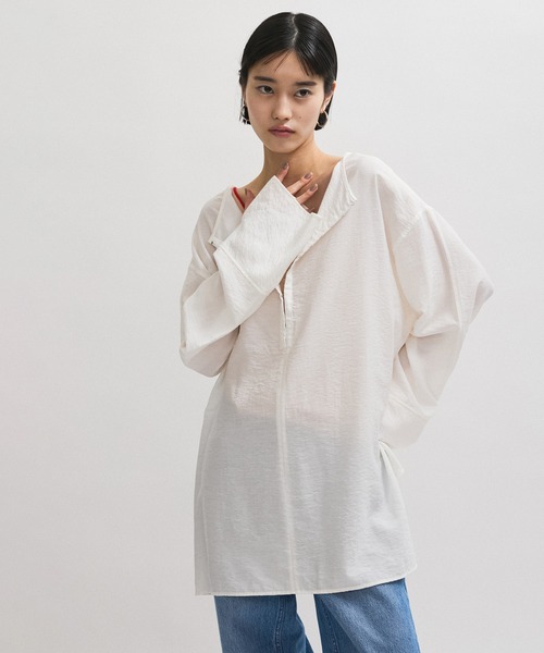 アダムエロペ 2WAYリネンロンTEEブラウス ADAM ET ROPE'（アダムエロペ）の「2WAYリネンロンTEEブラウス