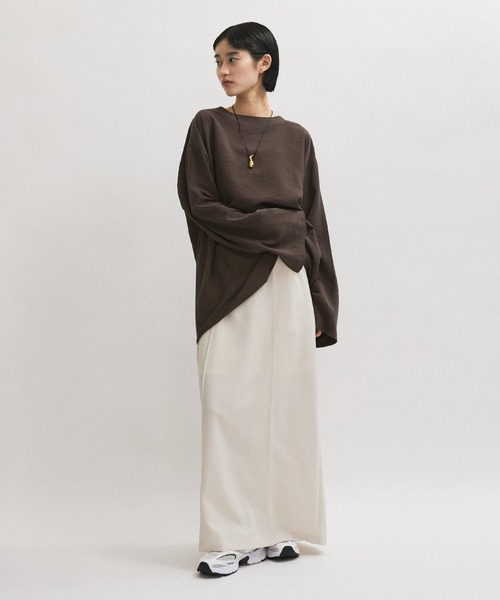 ADAM ET ROPE'(アダムエロペ)の「【定番人気】・【新色追加】2WAYリネンロンTEEブラウス(シャツ/ブラウス・レディース・ピンク系その他2/ダークブラウン/ホワイト・FREE)」の10枚目の写真