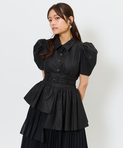セール】アシメプリーツティアードワンピース（ワンピース