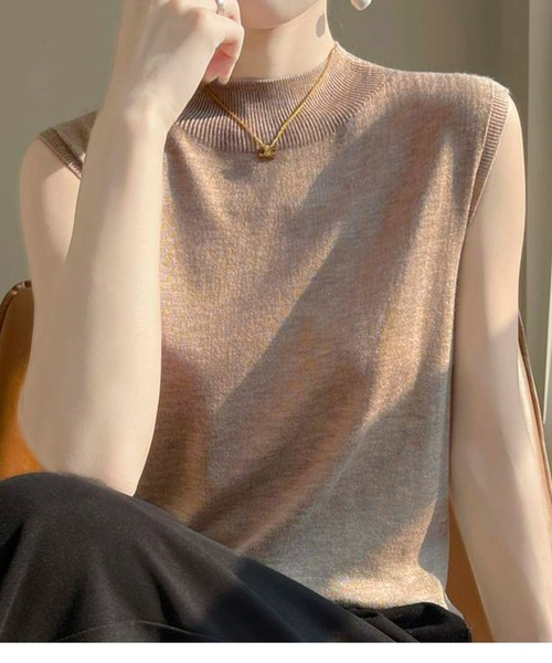 セール】ノースリーブニット（Tシャツ/カットソー）｜roomy