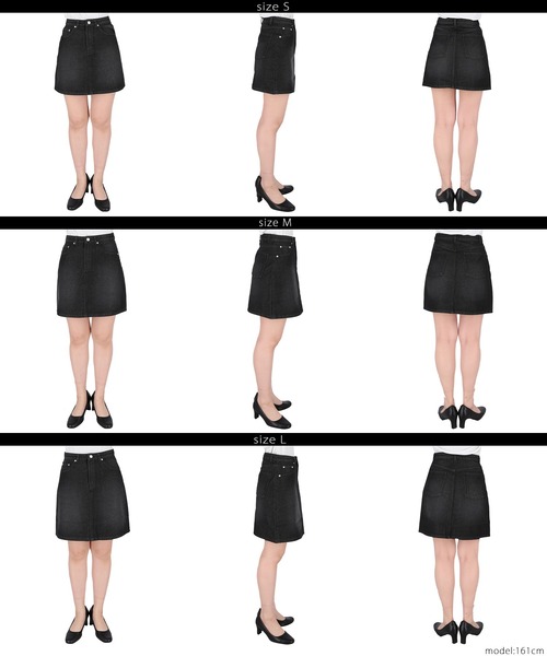 coca（coca）（コカ）の「デニムミニスカート（デニムスカート・レディース・ブラック/ブルー・S/M/L）」の16枚目の写真