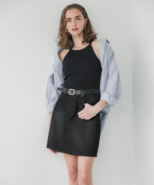 coca（coca）（コカ）の「デニムミニスカート（デニムスカート・レディース・ブラック/ブルー・S/M/L）」の14枚目の写真