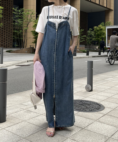 DouDou(ドゥドゥ)の「ジョーゼットロゴTEE(シャツ/ブラウス・レディース・チャコールグレー/オフホワイト/ライトグレー・FREE)」の12枚目の写真