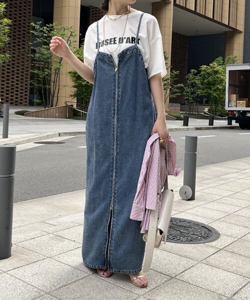 DouDou(ドゥドゥ)の「ジョーゼットロゴTEE(シャツ/ブラウス・レディース・チャコールグレー/オフホワイト/ライトグレー・FREE)」の14枚目の写真