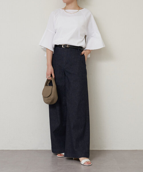 LIVETART(リヴェタート)の「フレアデザインスリーブブラウス(シャツ/ブラウス・レディース・ホワイト/グリーン・FREE)」の15枚目の写真