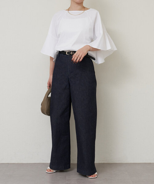 LIVETART(リヴェタート)の「フレアデザインスリーブブラウス(シャツ/ブラウス・レディース・ホワイト/グリーン・FREE)」の17枚目の写真